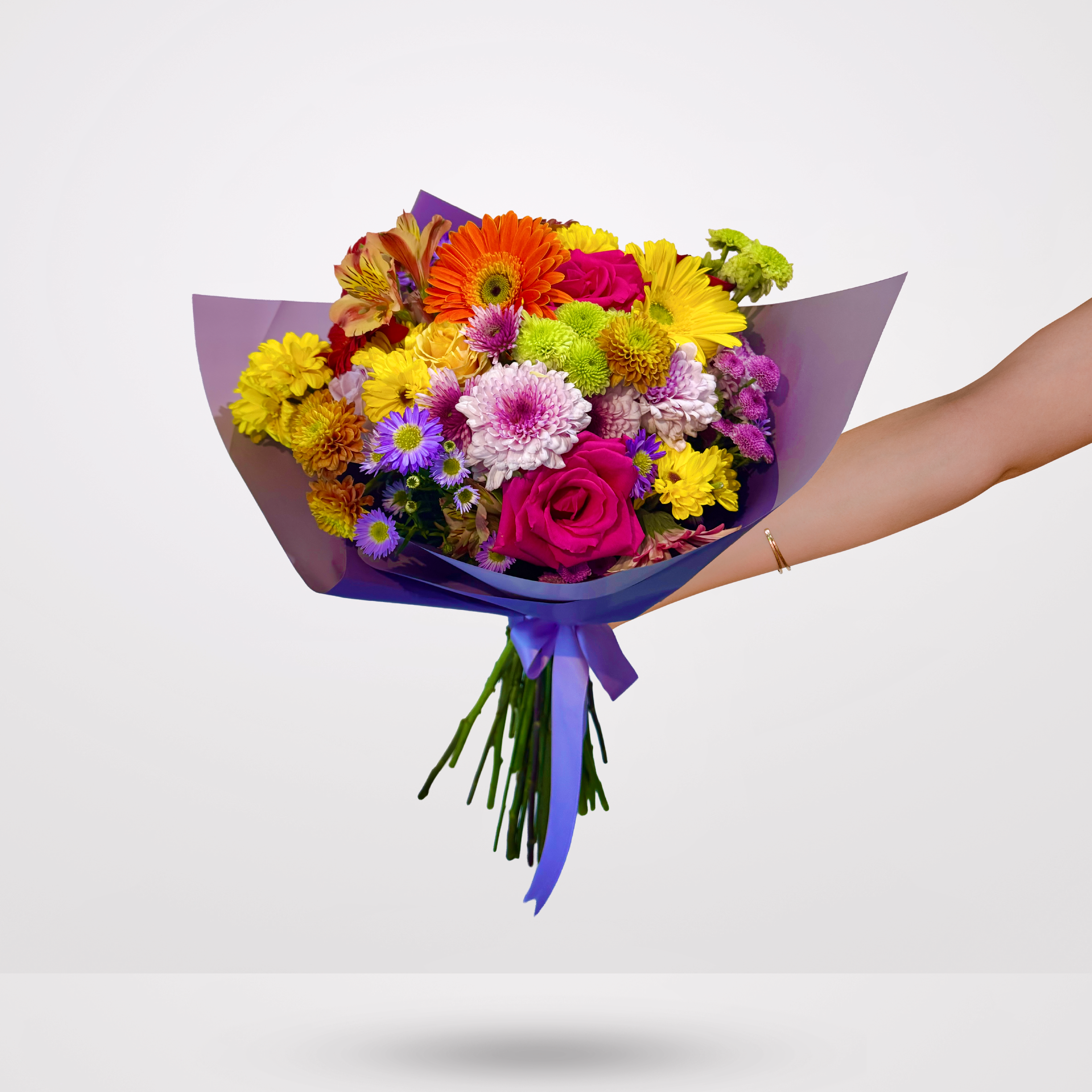 Bouquet gerberas y rosas