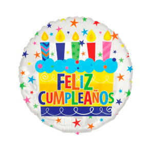 Globo Feliz Cumpleaños Velas 18"