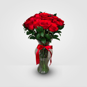 Jarrón 30 rosas